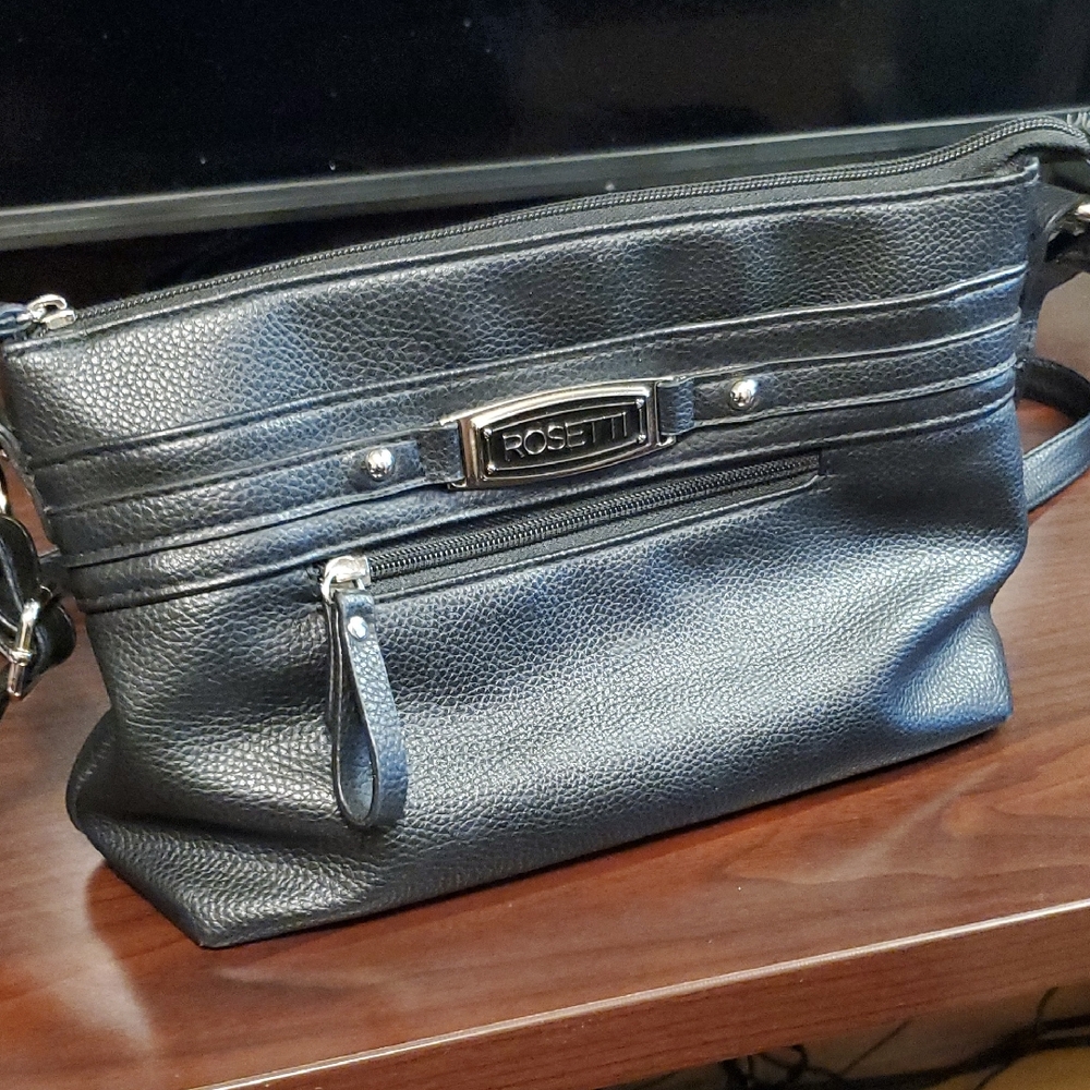 Rosetti Black Messenger Bag with Sleek Design